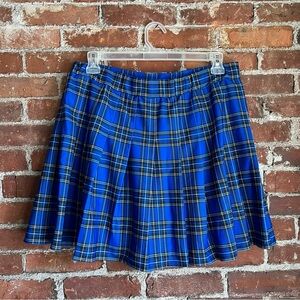 Blue Plaid Skirt